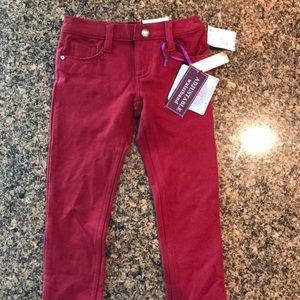 Girls Cranberry Knit Denim Leggings